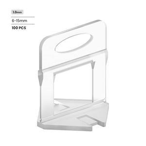 DINGYI Clips de sistema de nivelación de azulejos 1,0mm 1/32 "Niveladores de alta resistencia para herramientas de instalación de azulejos de piedras cerámicas de 6-15mm, 100 piezas - Product Image 1