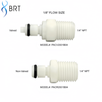 Raccord rapide CPC en acétal, avec ou sans valve, 1/4 NPT/BSPT, adaptateur à filetage mâle pour équipement médical