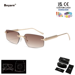 <span class=keywords><strong>Gafas</strong></span> de Sol Modernas Boyarn, Sin Montura, con Lentes Metálicas Degradadas, Estilo Urbano, Accesorio para Fotografía - Product Image 3