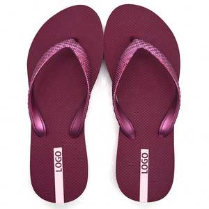 Infradito con zeppa donna personalizzato OEM da esterno suola EVA da spiaggia ciabatte infradito - Product Image 1