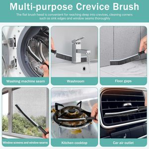 Brosse de nettoyage pour fentes, brosse multifonctionnelle à poils durs pour espaces étroits, nouvelle brosse multifonctionnelle pour le nettoyage des interstices, outil de nettoyage - Product Image 3