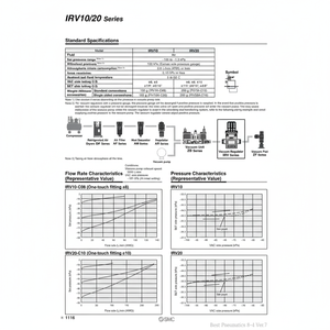 SMC Pneumatics IRV20-LC10BZN Régulateur de vide Pièces pneumatiques - Product Image 1