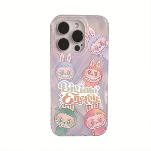 Patrón de plumas Dibujos animados Lase RMulticolor Labubu PC Funda de teléfono para <span class=keywords><strong>iPhone</strong></span> 15 16 <span class=keywords><strong>Pro</strong></span> Max Funda de dibujos animados para teléfono <span class=keywords><strong>Pop</strong></span> Mart - Product Image 2