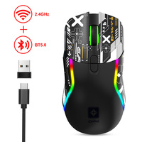 Souris de jeu lumineuse RGB filaire, design ergonomique double mode, optique, certifiée USB pour ordinateur portable et usage de bureau