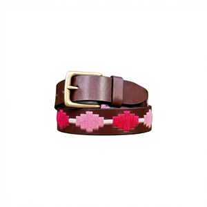 BS INTERNATIONAL Men's Fashionable Cow Hide Square Steel Buckle Floral Heat-Transfer Printed Polo Belts Eco Friendly Waterproof - Product Image 2