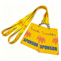Cordons personnalisés en polyester imprimés avec porte-badge PVC pour événements, festivals, accès VIP, pass d'accès PDG et ensemble de cartes d'identité PVC personnalisées