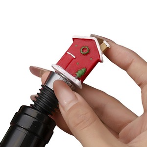 Christmas House <b>Wine</b> <b>Stopper</b> Plastic Bottle Seal Decorative Holiday Accessory - Product Image 2