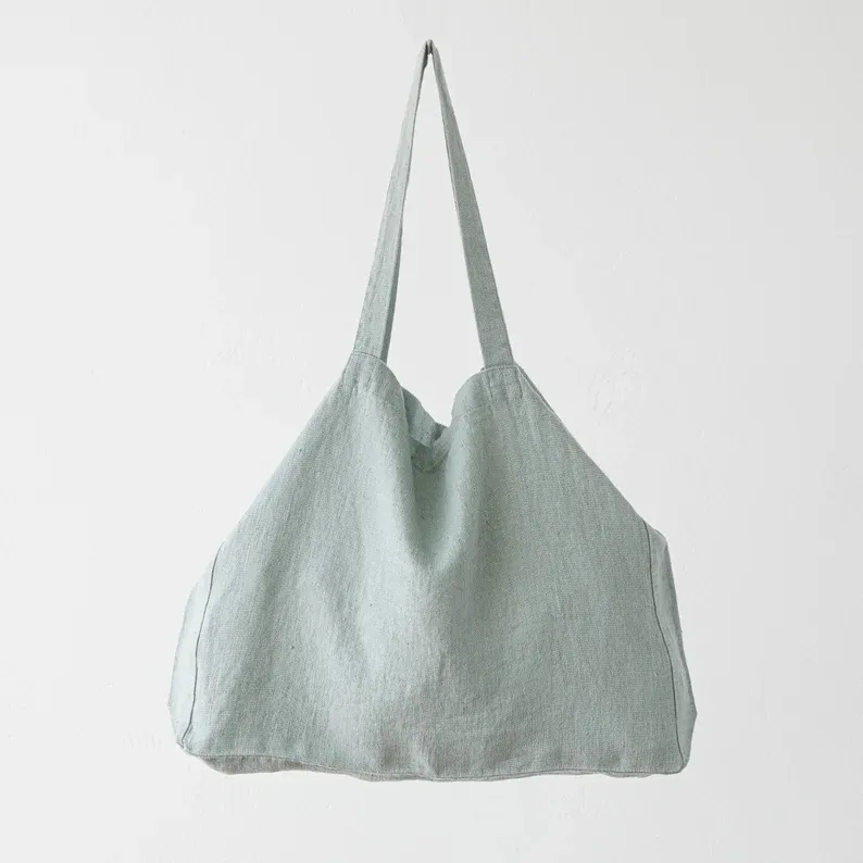Heavy Duty Linen Bag Market tote Bag Handbags for women free shipping