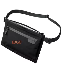 Bolsa de viaje con bloqueo RFID de nailon portátil personalizada, billetera con cremallera impermeable con almacenamiento de efectivo para tarjetas, bolsas de herramientas compatibles con ODM - Product Image 1