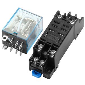 Heschen LY2NJ 12VDC катушка 10A 24VDC/220VAC DPDT светодиодный индикатор реле Generic с гнездовой базой - Product Image 5