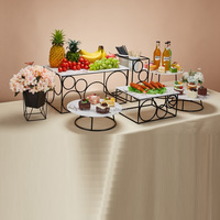 OKEY Material & Ausrüstung Dekorative Holz geschnitzte Hotel buffet Elevations Riser Dessert Food Rack Buffet Sweet Display Stand