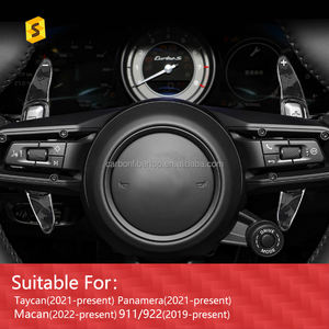 Accessoires intérieurs de voiture en Fiber de carbone forgé ES pour <span class=keywords><strong>Porsche</strong></span> Taycan <span class=keywords><strong>Panamera</strong></span> 2021 2022 <span class=keywords><strong>2023</strong></span> manette de vitesse - Product Image 5
