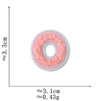 Patch brodé lettre rose en tissu éponge, autocollant de réparation sans trace pour trous dans les vêtements, décoration de sacs et de carnets