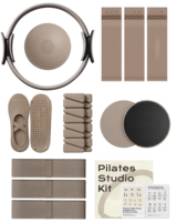 Kit de Pilates et Yoga Personnalisable avec Logo, Mini Ballon de 20 cm, Anneau Portable en EVA, Ensemble d'Accessoires de Fitness à Domicile, Emballage Boîte Beige, Vente en Gros