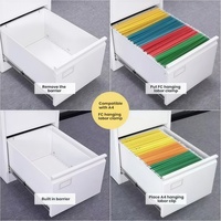 Armoire de classement moderne en acier à 3 tiroirs, écologique, gain de place, détachable, avec serrure à clé pour le bureau et l'école