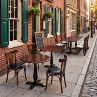 Ensemble table et chaises en bois massif pour pub, style vintage, forte capacité de charge, adapté aux bars commerciaux