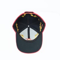 Gorra de Béisbol Ajustable con Bordado de Letras y Borde de Llama, Estilo Hip Hop Urbano