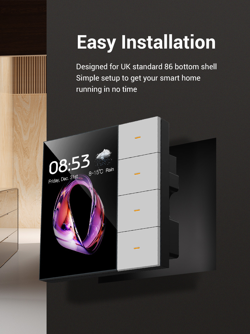 Glomarket Tuya 3.5'' Zigbee Smart Control Screen Home Wall Switch Tuya Control Smart Home Control Switch Panel · image 4