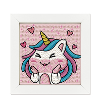 Kit de peinture acrylique style dessin animé personnalisé moderne petit cadre toile cadeau unique de décoration intérieure pour adultes
