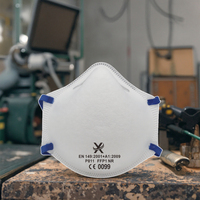 Masque en coton certifié XPRO EN149 réutilisable jetable demi-visage équipement de protection individuelle pollution de l'air respirateur anti-poussière