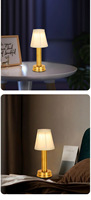 Lampe de table LED rechargeable en métal, style nordique moderne et créatif, trois couleurs, protection oculaire, intensité réglable, pour bar, restaurant, café