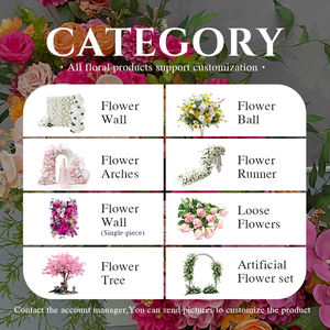 Sunwedding gerçekçi yanmış portakal çiçeği koşucu Set süper uzun ipek beyaz ve kahverengi çiçekler anneler günü için - Product Image 5