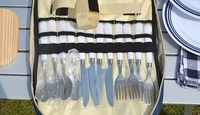 Meilleure vente sac à dos de pique-nique en plein air pour 4 personnes avec bouteille détachable/porte-vin couverture polaire