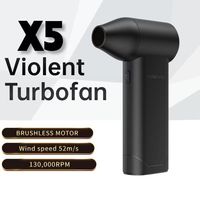 Ventilateur Turbo Électrique Sans Fil 130000 tr/min, Mini Ventilateur Violent Anti-Poussière pour Nettoyage de Clavier d'Ordinateur, Rechargeable, Portable, à Main