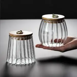 Lebensmittels ichere transparente Glasflasche versiegeltes Glas Tee Candy Kanister