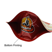 Sachets d'emballage Doypack personnalisés en aluminium avec fermeture éclair pour aliments frits et épices, impression numérique, sachets à fond plat