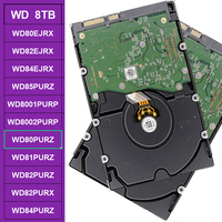 WD80PURZ Purple 8TB SATA 6Gb/s 5400RPM 128MB Cache 3,5 Zoll Überwachungs-Festplatte Intern AllFrame 24/7 NVR DVR Sicherheitskamerasystem