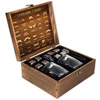 Accessoires de bar en cristal réutilisables, pierres à whisky en granit, glaçons, pierres à whisky avec coffret cadeau en verre pour refroidir les boissons