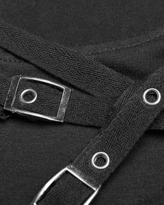 เสื้อกล้ามสไตล์โกธิคสำหรับผู้หญิงเสื้อกล้ามสีดำ <span class=keywords><strong>dieselpunk</strong></span> dystopian STRAPS - Product Image 4