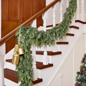 9FT Mantle Realistic Faux Greenery Garland Artificial Pine Garlands for Christmas Mantel <b>Table</b> Xmas Holiday Seasonal Decor - Product Image 1