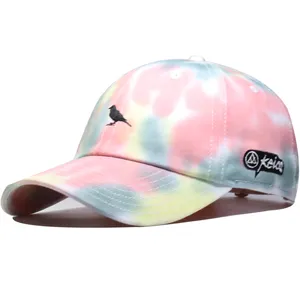 Benutzer definierte hochwertige Baseball Peaked Tie Dye gewaschenen Hut und Kappe