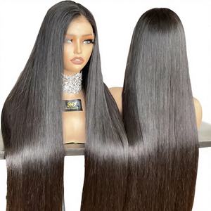 SHY Nueva Peluca Frontal de Encaje HD13*5 Sin Pegamento con Parte Media, Nudos Pequeños, Cabello Humano Virgen Europeo Pre-Desenredado, Estilo Liso para - Product Image 1