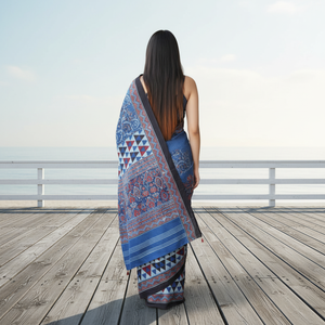 Sari en soie modal léger de qualité supérieure à imprimé floral, tenue ethnique pour l'exportation mondiale en gros - Product Image 3