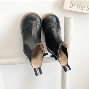 Bottes en cuir imperméables pour enfants, baskets grises et noires pour bébés filles et garçons - Product Image 2