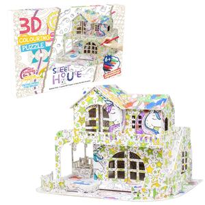 Rompecabezas 3D de Papel para Decoración Navideña, <span class=keywords><strong>Casa</strong></span> de Navidad para Colorear, Juguete Educativo con Luz, para Niños de 5 a 7 Años, Venta al Por Mayor - Product Image 6