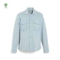 Vente en gros polo souple de printemps vintage personnalisé léger en jean denim cardigan unisexe en jersey de coton pour femme