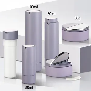 Replaceable Design Skincare Packaging Bottle Set 30ml,50ml,100ml ABS plastic serum refillable bottle