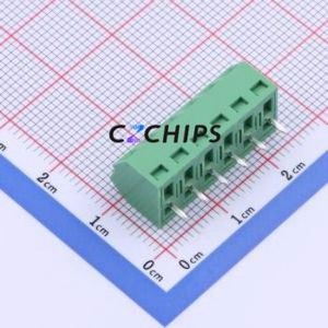 DB127S-3.81-6P-GN-S Screw Terminal Block P=3.81mm Connector ( Construction: 1x6P )( Pitch: 3.81mm )( Color: Green ) - Product Image 2