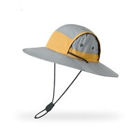Chapeau Bob Unisexe Léger à Large Bord pour la Protection Solaire, Style Color Block Tendance, Idéal pour l'Été et la Randonnée en Plein Air (Vente en Gros)