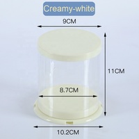 Boîte d'Emballage XJH Mini Ronde en Plastique Transparent pour Gâteaux, Donuts, Desserts et Pâtisseries pour Boulangeries (Vente en Gros)