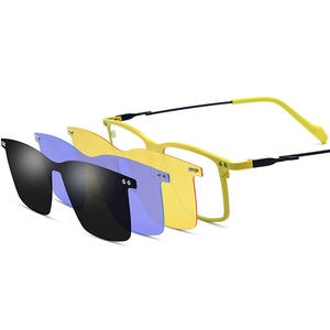 กรอบแว่นตาออพติคอลไทเทเนียมบริสุทธิ์แบบพิเศษสำหรับทุกใบหน้าเลนส์สายตาแบบแม่เหล็กคลิปบนแว่นตาเลนส์โพลาไรซ์สำหรับกลางคืน - Product Image 4