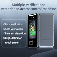 Sistema de Control de Acceso Biométrico con Reconocimiento Facial Tendcent de 5 Pulgadas, RFID, Registro de Asistencia por Huella Dactilar, Identificación Facial Personalizable