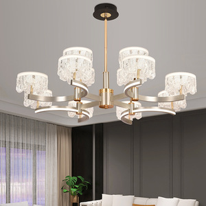 Lustre de salon à spectre complet en cristal, modèle Magic Bean, éclairage de hall, nouveau modèle 2025, éclairage de chambre de luxe léger pour style nordique - Product Image 1