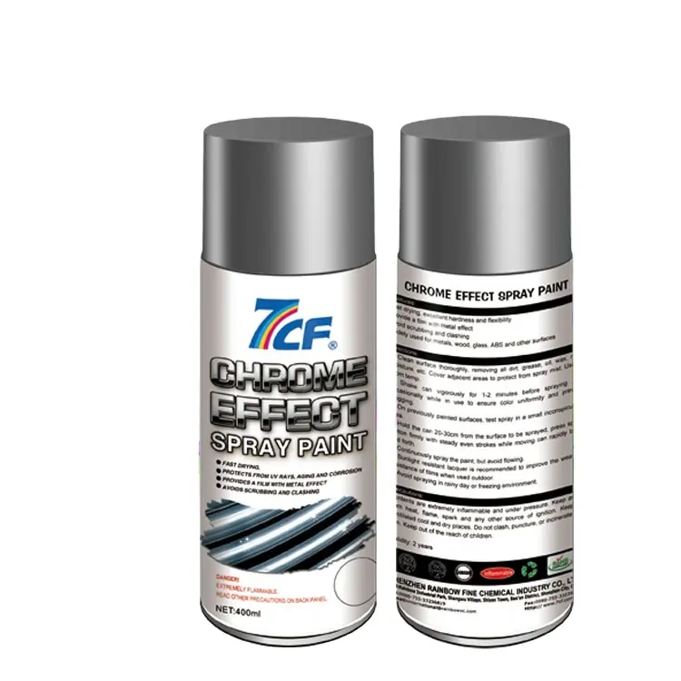 Pintura cromada de espejo de plata para coches, piezas de automóviles, pinturas en aerosol, precio de fábrica, 7CF