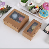 Paquete de 4 Cajas de Papel Kraft Plegables y Reciclables para Almacenamiento Fácil, 16x16x7.5cm, para Pasteles, Regalos de San Valentín, Artículos del Hogar
