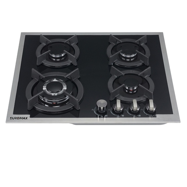 Factory OEM/ODM Built-in 4 Burners Cooker Gas Stove/Cooking Gas Cooktops Glass 60CM Gas Hob Kitchen